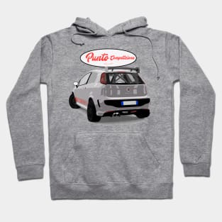 Punto Competizione Bianco Rosso Stickers Back Hoodie